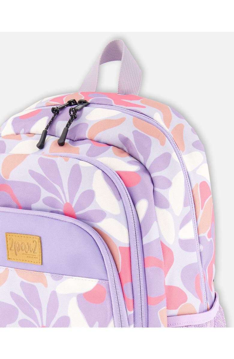 Deux par Deux Little Kids Backpack Retro Flower, Alternate, color, Lilac