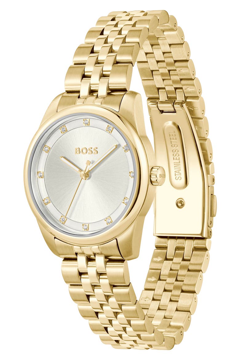 Graceful Precious Bracelet Watch, 32mm, Alternate, color, SILVER