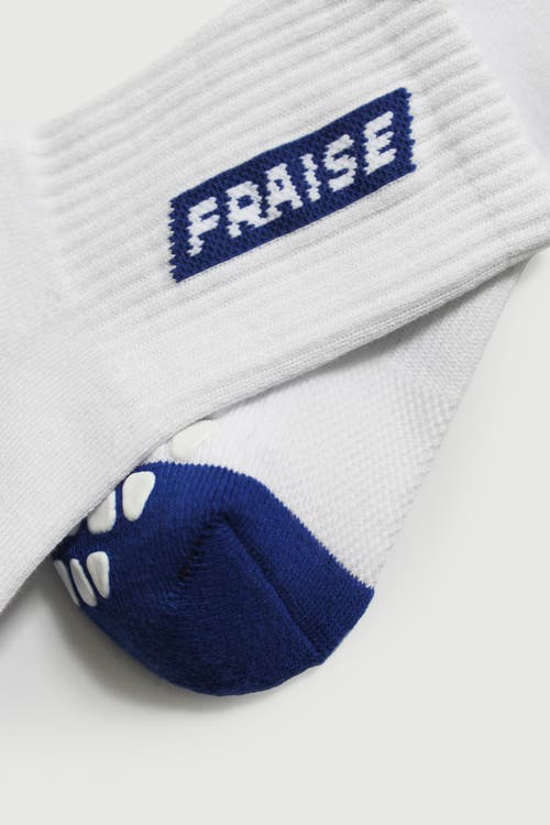 Fraise Cobalt Dipped Crew Grip Socks In Multi