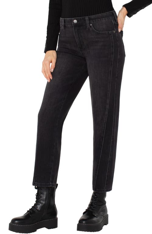 Liverpool Los Angeles Liv Twist Seam Slim Fit Jeans In Black