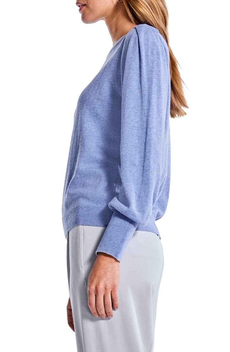 NIC+ZOE Pleat Shoulder Sweater, Alternate, color, Iris