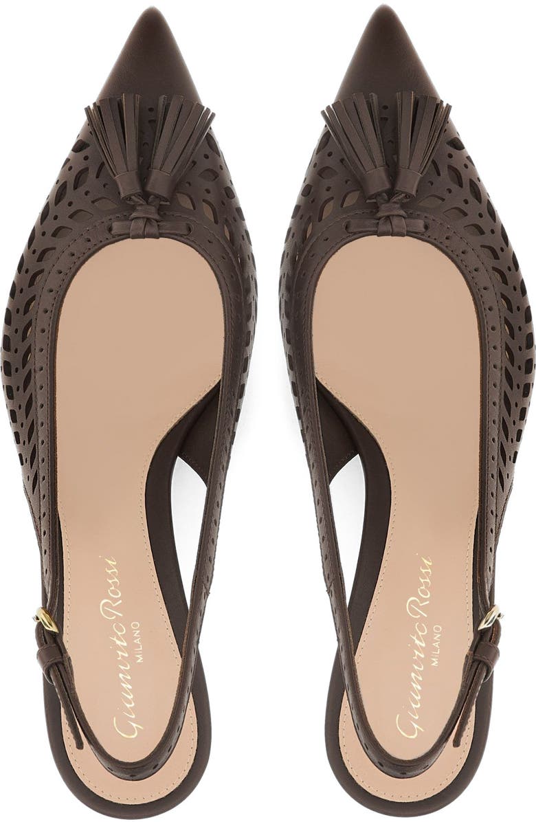 Gianvito Rossi Fes Sling Slingback, Alternate, color, Brown Calf Leather