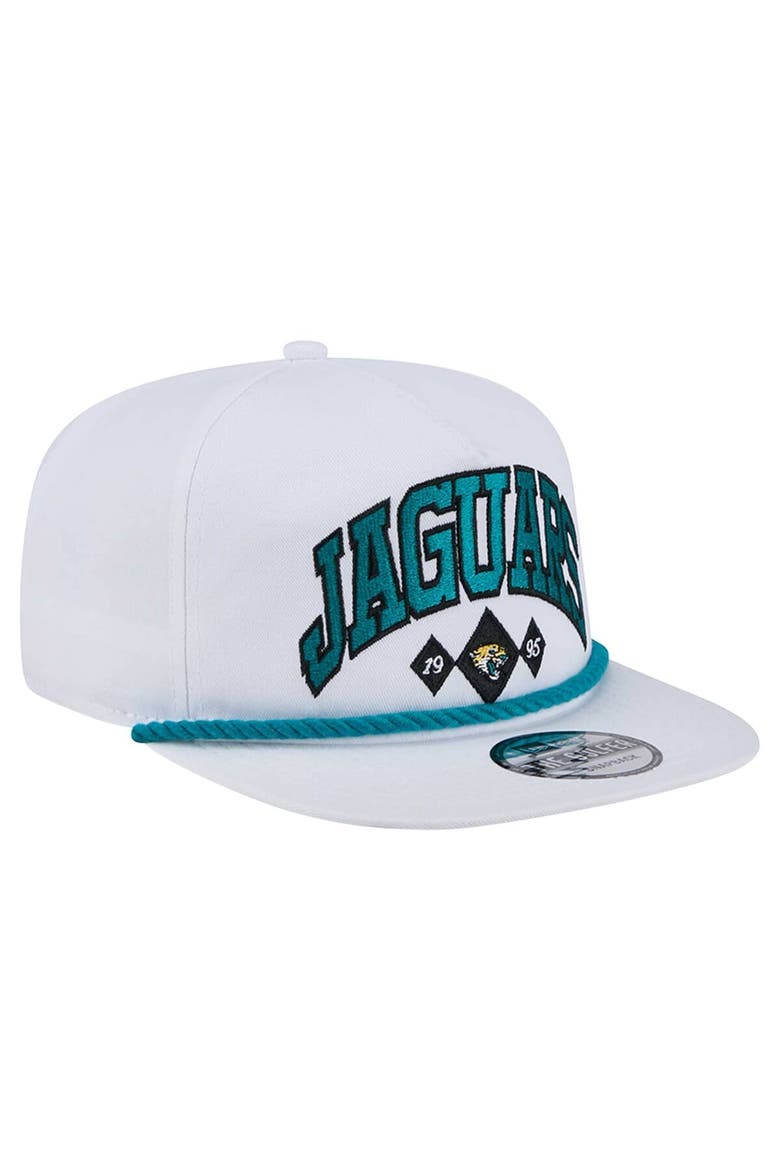 Men's New Era White Jacksonville Jaguars Diamond Golfer Snapback Hat, Alternate, color, White