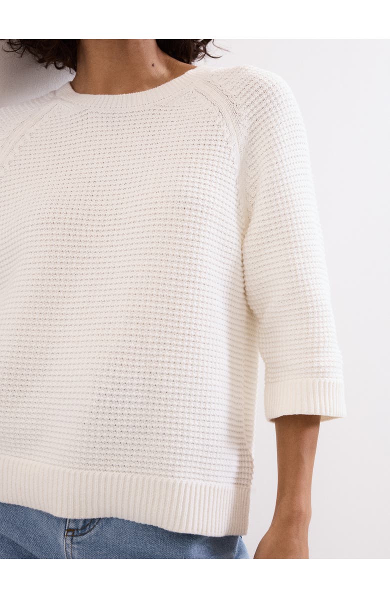 Phase Eight Odette Waffle Knit Sweater, Alternate, color, Ivory