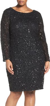 Adrianna Papell Embellished Scoop Back Cocktail Dress