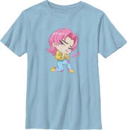 KPop Demon Hunters Boys' Chibi Romance Heart Graphic Short Sleeve T-Shirt