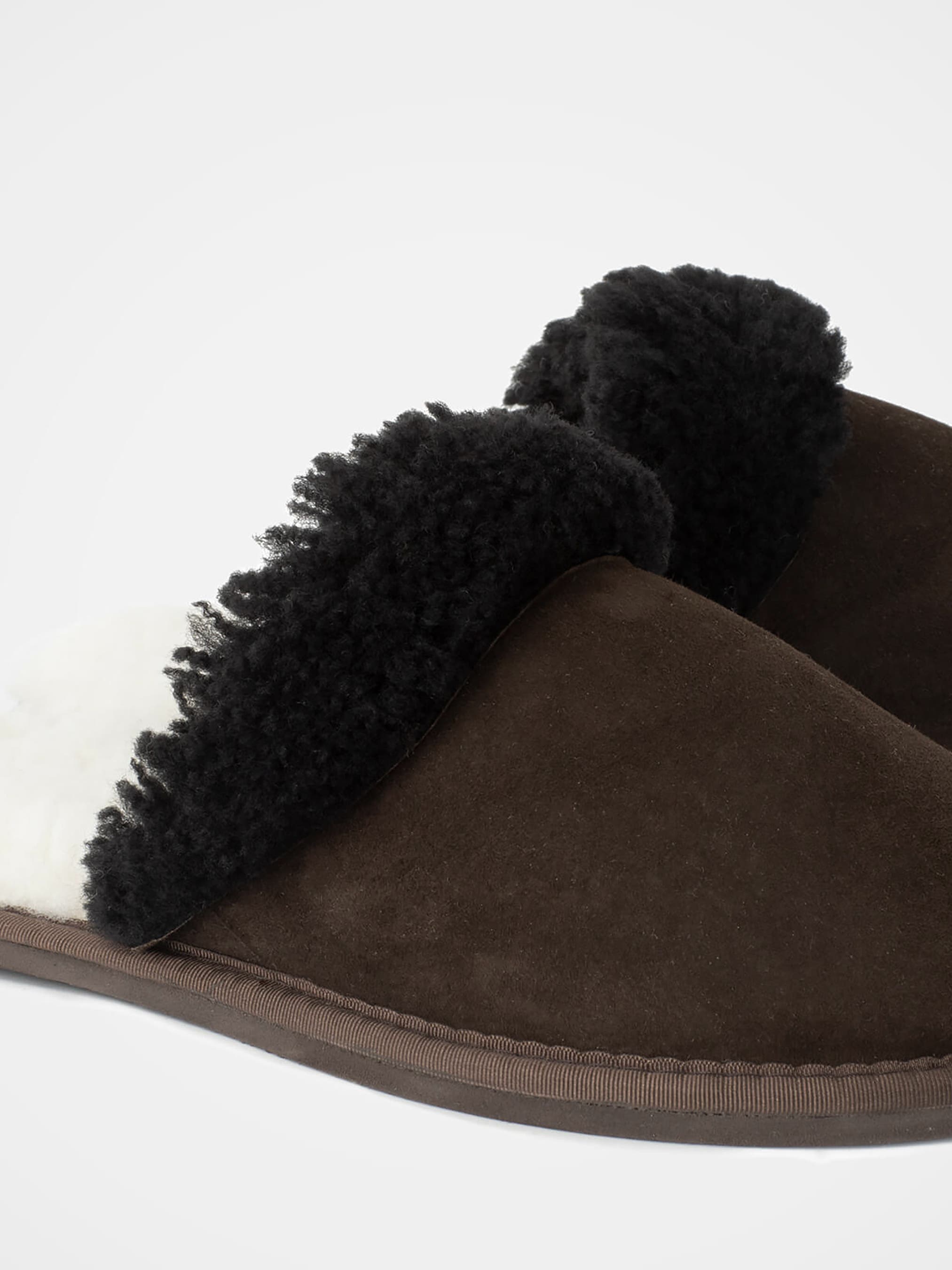 Celtic & Co. British Shearling Mules, Alternate, color, Mocca