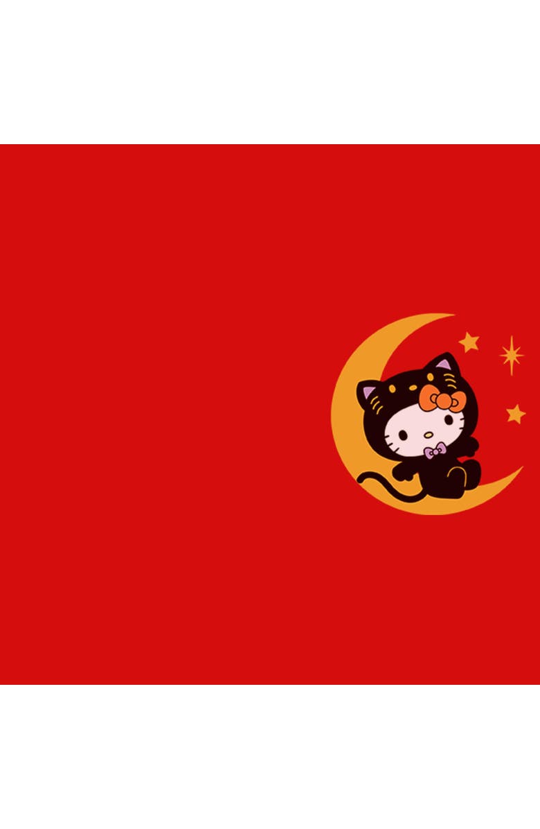 Hello Kitty Girl's Hello Kitty Black Cat Costume Party  Graphic T-Shirt, Alternate, color, Red