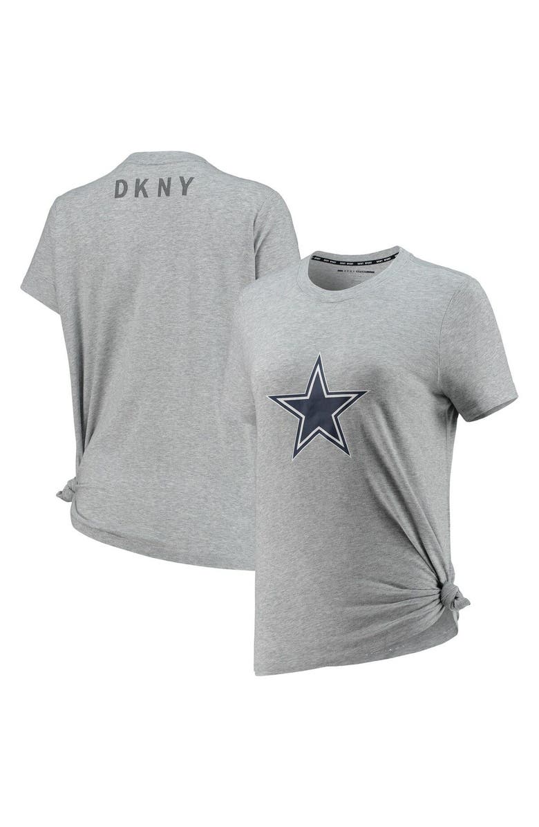 DKNY SPORT Women's DKNY Sport Heathered Gray Dallas Cowboys Ava Tri-Blend T-Shirt, Main, color, 