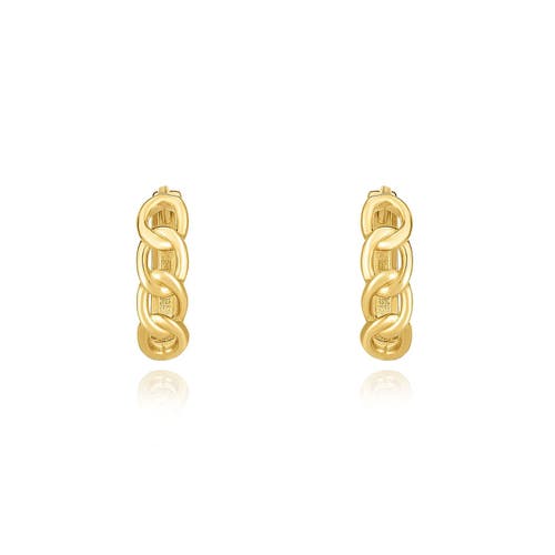 The Lovery Fine Jewelry Curb Huggie Hoop Earrings In Gold