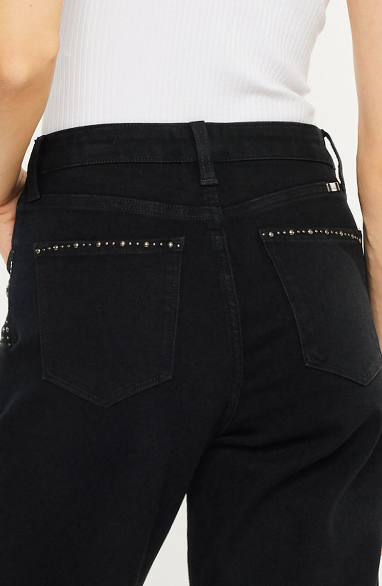 KanCan Sterling High Rise Crop Wide Leg Jeans, Alternate, color, Black