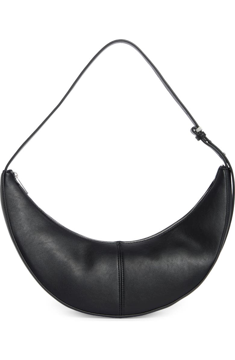 BCBG Skinny Crescent Sling Bag, Main, color, Black