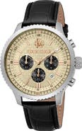 Roberto Cavalli Stile Chronograph Quartz Leather Strap Watch, 44mm