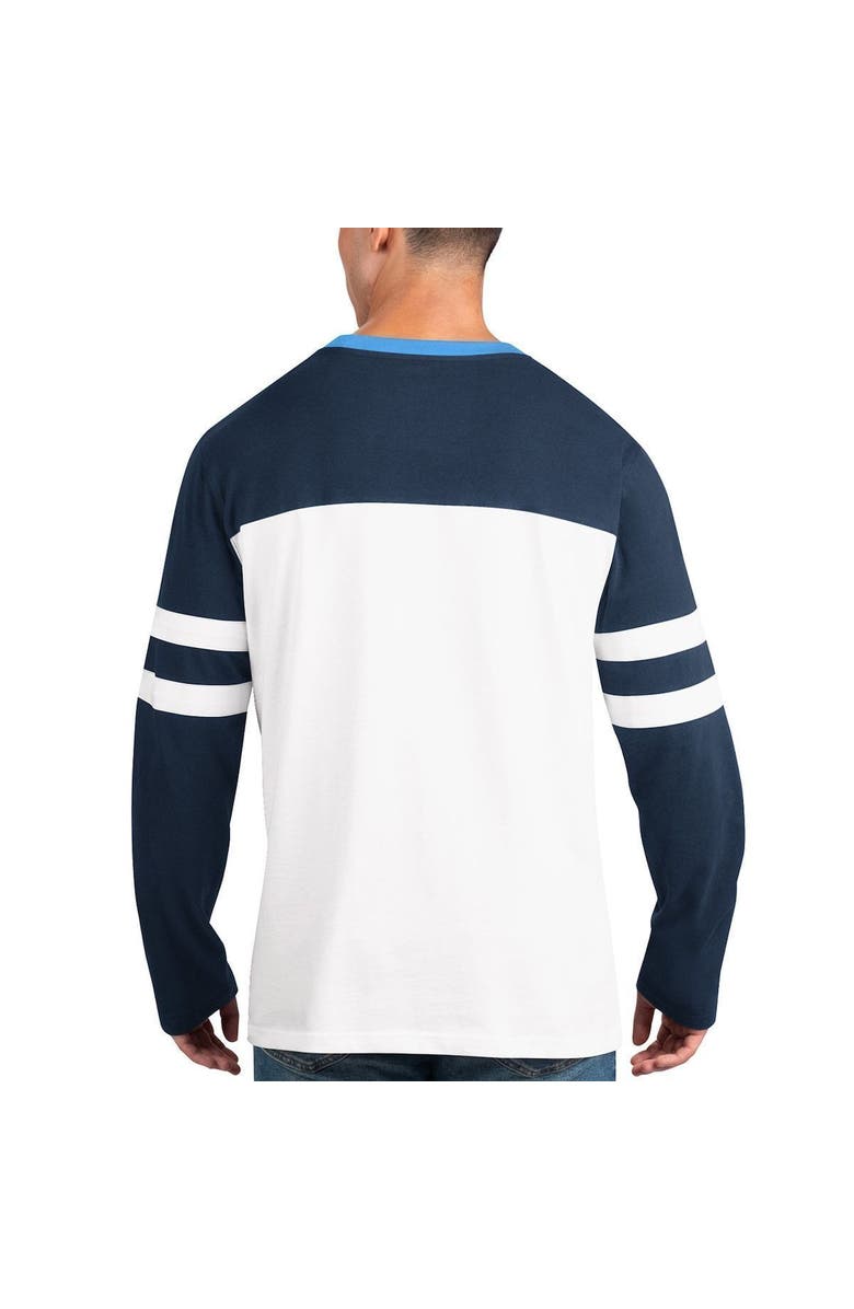 STARTER Men's Starter Navy/White Tennessee Titans Halftime Long Sleeve T-Shirt, Alternate, color, 