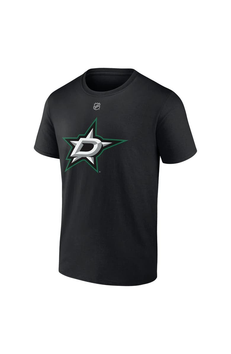 FANATICS Men's Fanatics Mikko Rantanen Black Dallas Stars Authentic Stack Name & Number T-Shirt, Alternate, color, Black