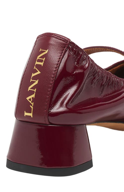 Lanvin Mary Jane À Talons En Cuir Brillant Pour Femme In Red