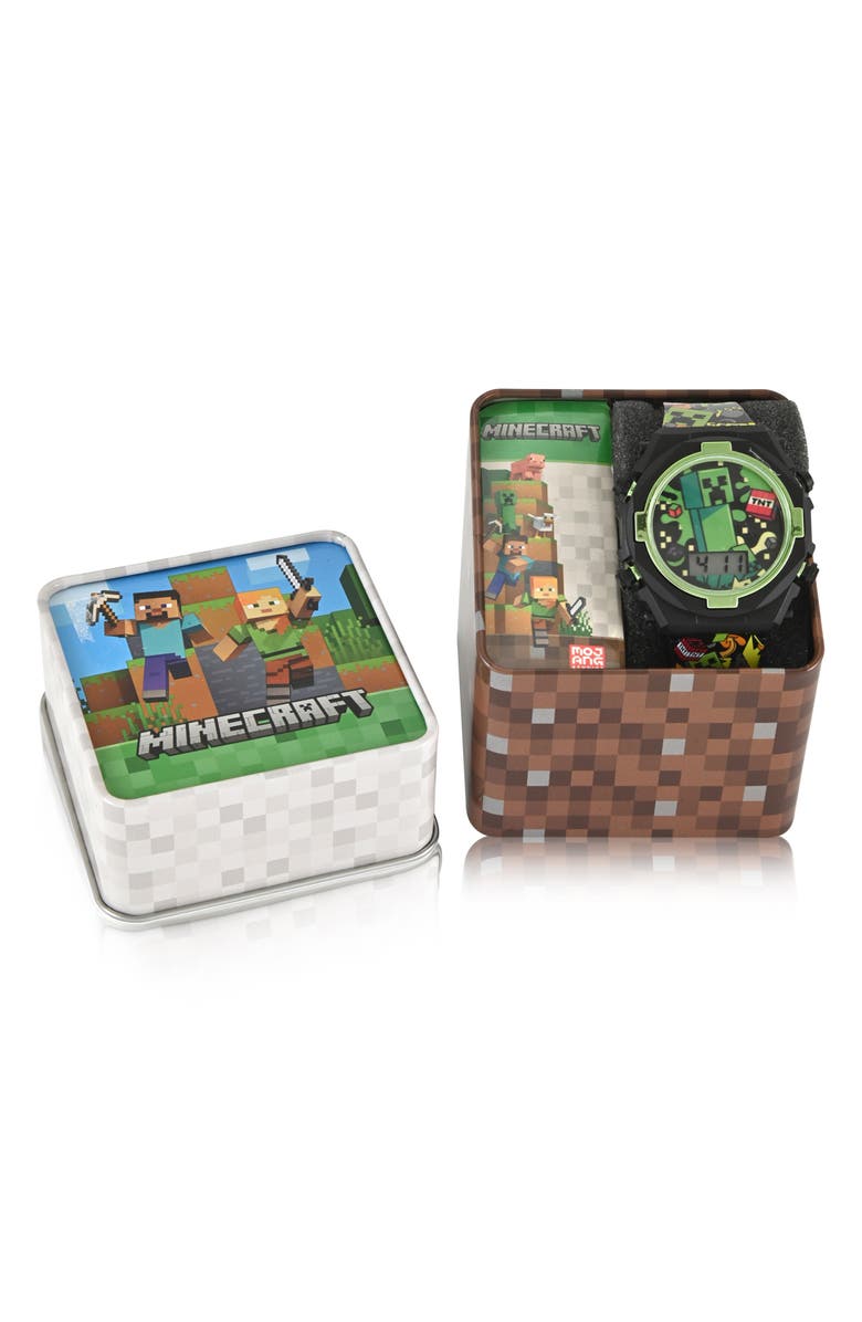 Accutime Kids' Minecraft Digital Watch, Alternate, color, Green Multi
