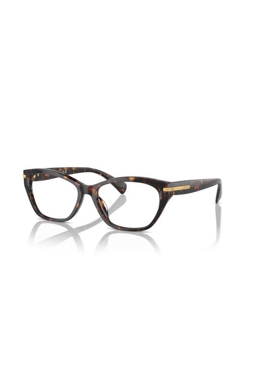 Ralph 55mm Rectangle Optical Glasses In Brown