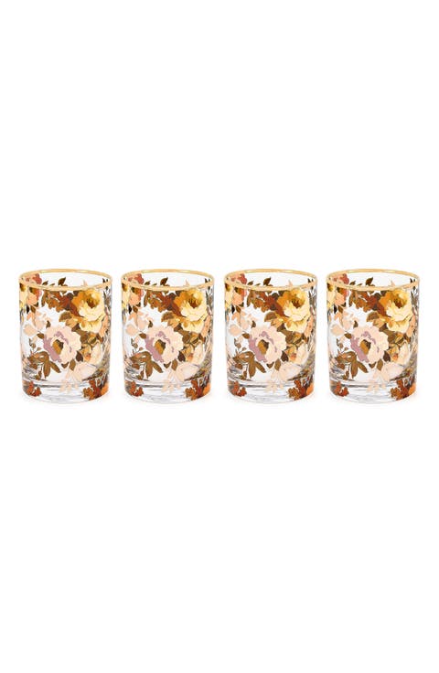 Set of 4 Wild Rose Tumblers