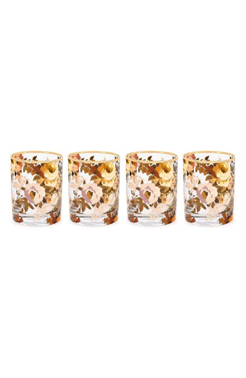 Mackenzie-childs Mackenzie Childs Set Of 4 Wild Rose Tumblers In Multi