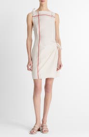 Vince Handkerchief Stripe Cotton Blend Sheath Dress
