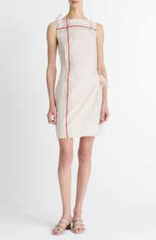 Vince Handkerchief Stripe Cotton Blend Sheath Dress