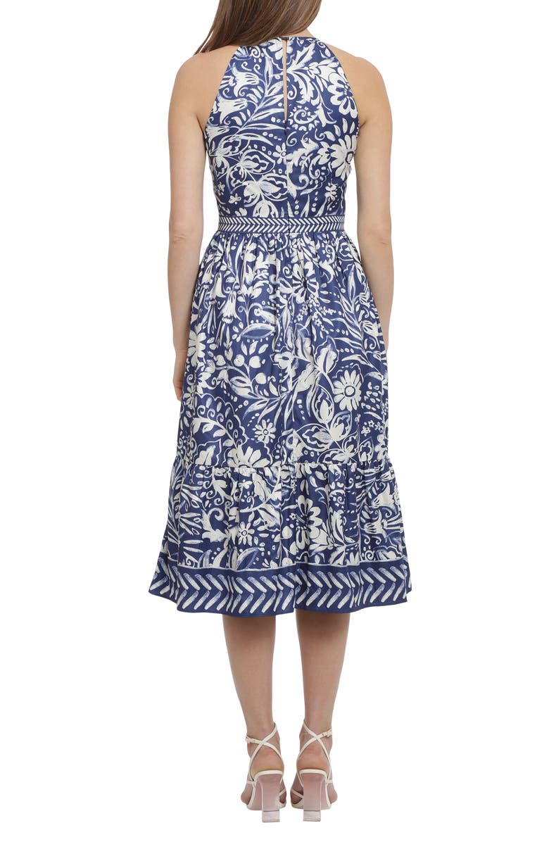 Maggy London Sleeveless Tiered Midi Dress, Alternate, color,