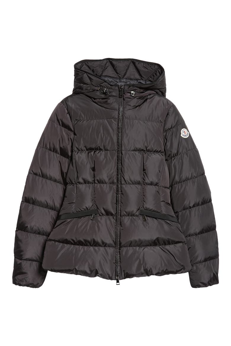 Avoce Hooded Down Jacket, Alternate, color, BLACK/BLACK