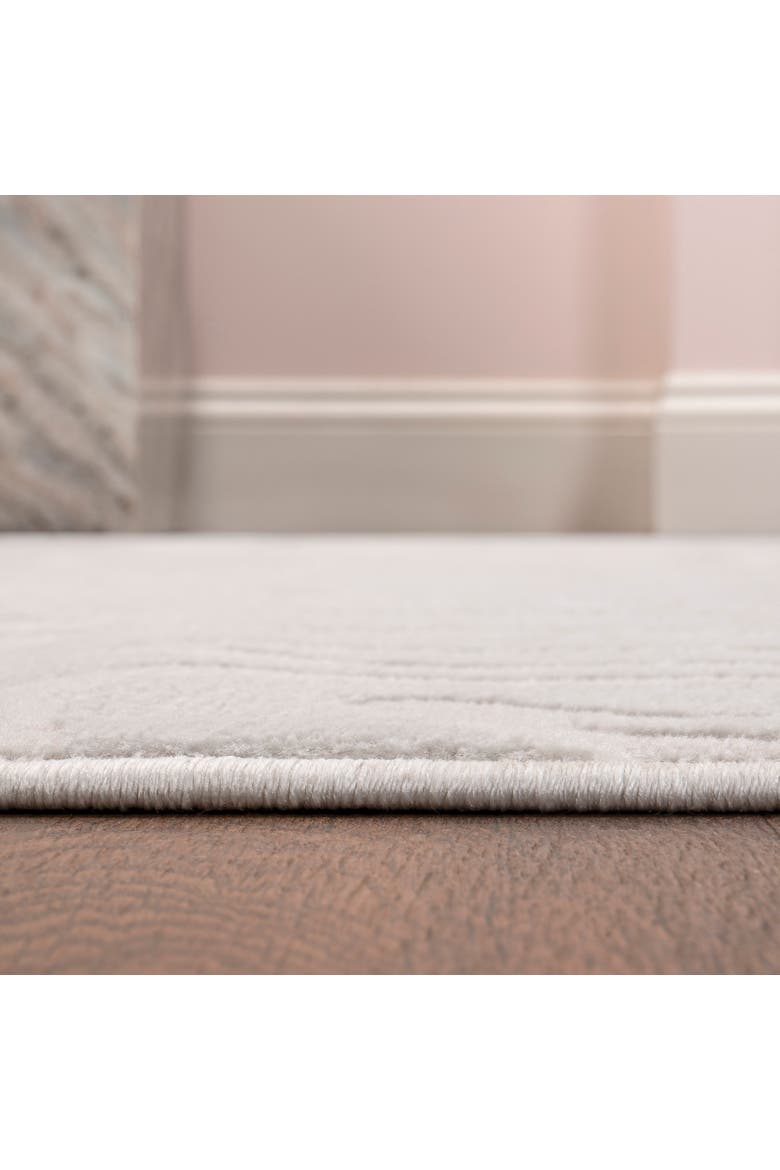 Alcina Modern Scandinavian Graphic Lines High-Low Area Rug, Alternate, color, White/Cream