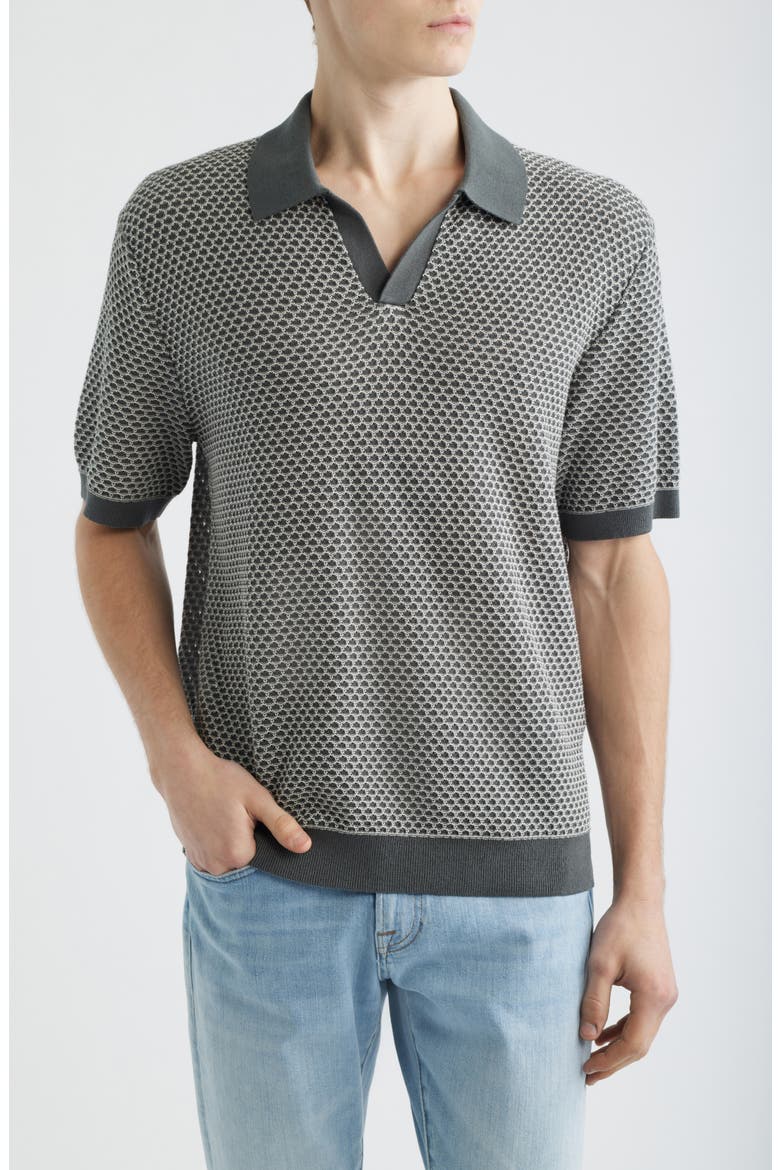Johnny Collar Sweater Polo, Main, color, STORMY SPRUCE