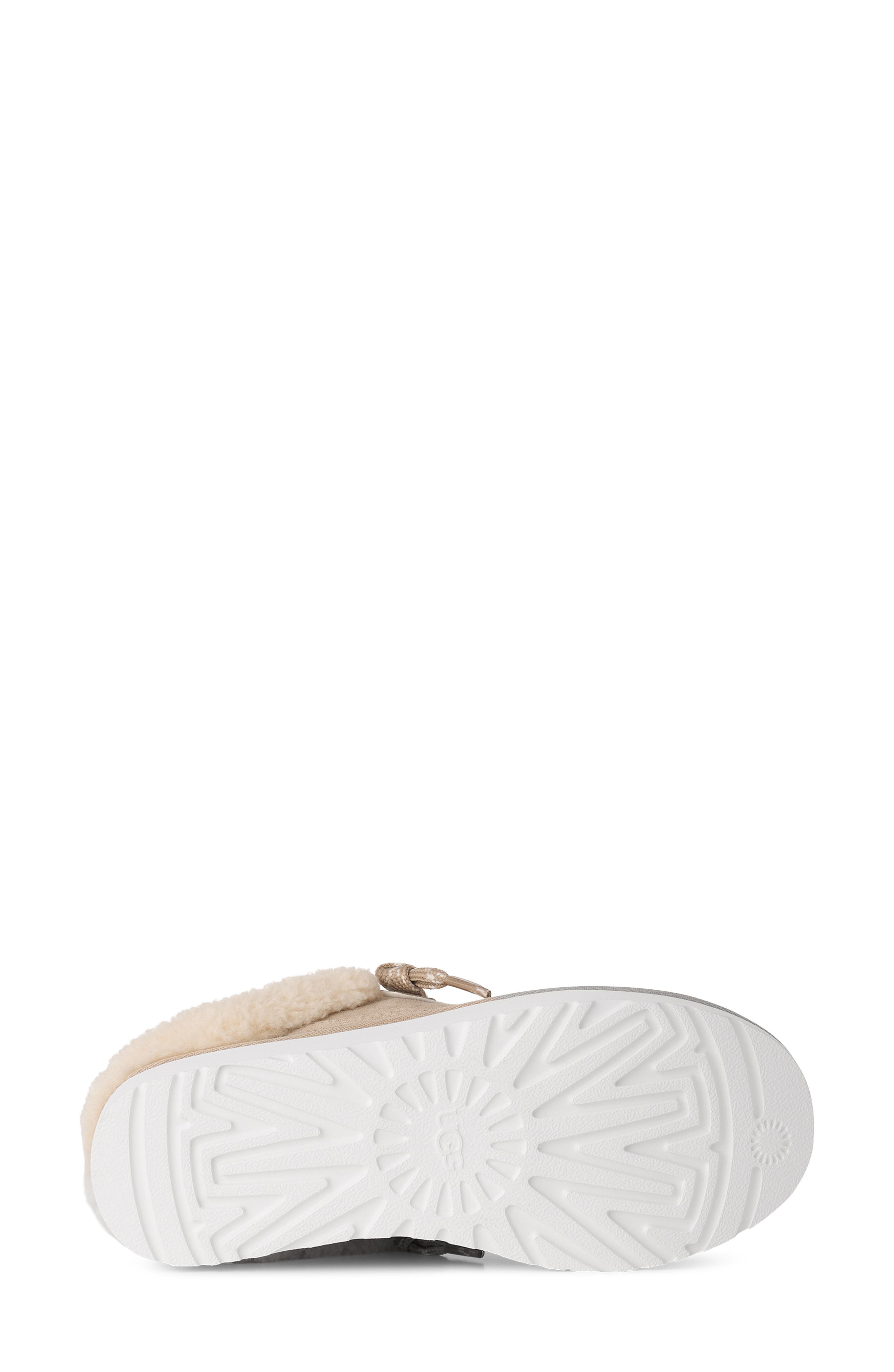 Lowmel Genuine Shearling Lined Lace-Up Mule, Alternate, color, MOONLIGHT