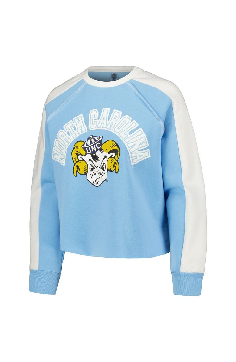 GAMEDAY COUTURE Women's Gameday Couture Carolina Blue North Carolina Tar Heels Blindside Raglan Cropped Pullover Sweatshirt, Alternate, color, Light Blue