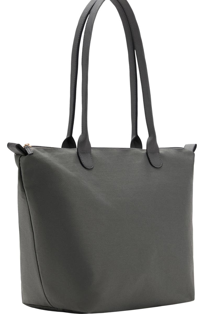 MANGO TEEN Nylon Shopper Bag, Main, color, Grey