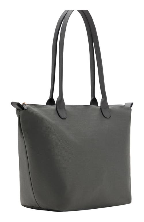 Mango Teen Shopper Bag With Double Handle Grey In Green