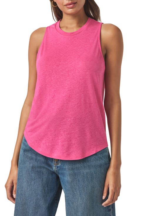 Cady Crewneck Linen Blend Tank