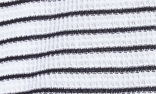 Thom Browne Stripe Short Sleeve Cotton Knit Button-up Shirt In Navy