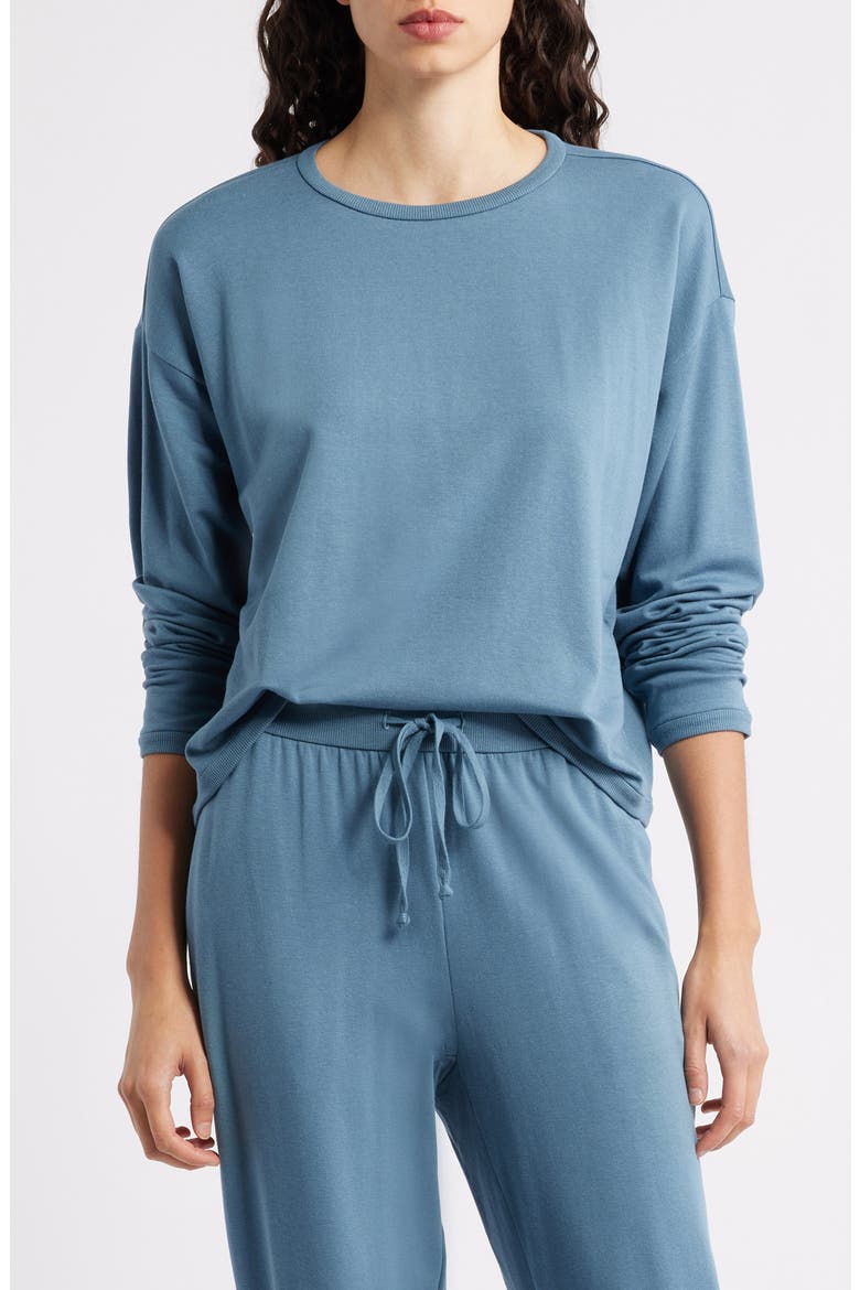 Boxy Terry Top, Main, color, SEA SPRAY