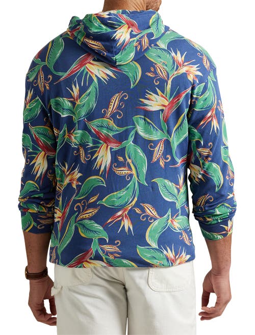 Polo Ralph Lauren Big & Tall Tropical Spa Terry Hoodie In Bird Pardise Flor