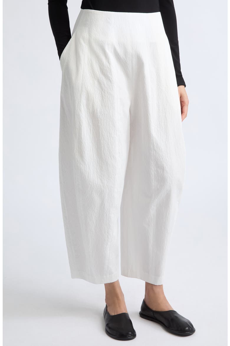 Pallin High Waist Textured Pants, Alternate, color, WHITE