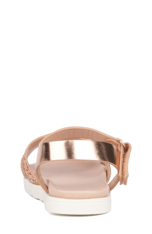 Olivia Miller Kids' Glitter Glow Sandal In Rose Gold