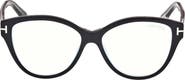 TOM FORD 54mm Cat Eye Blue Light Blocking Optical Glasses