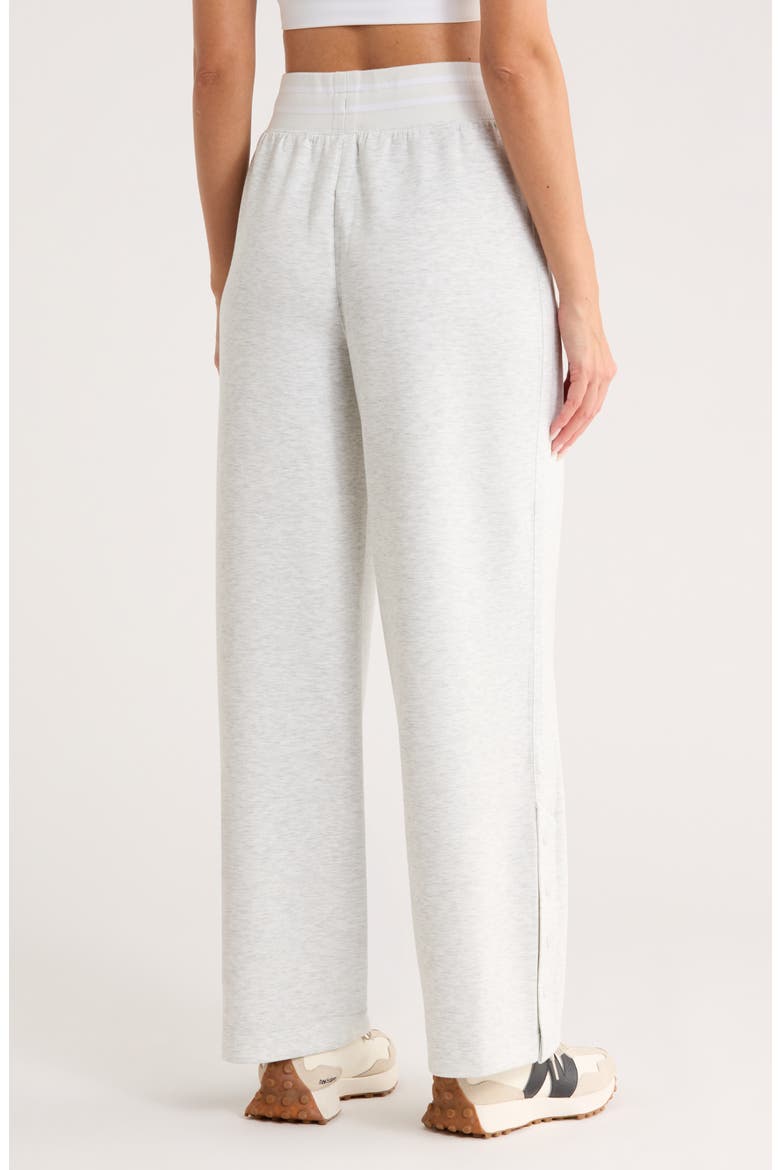 Sanctuary Scuba Knit Wide Leg Pants, Alternate, color, HEATHER LIGHT GREY
