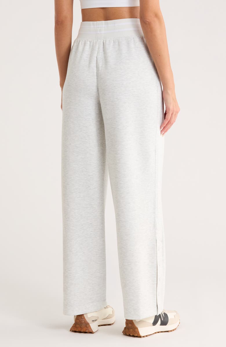 90 DEGREE BY REFLEX Sanctuary Scuba Knit Wide Leg Pants, Alternate, color, Heather Light Grey