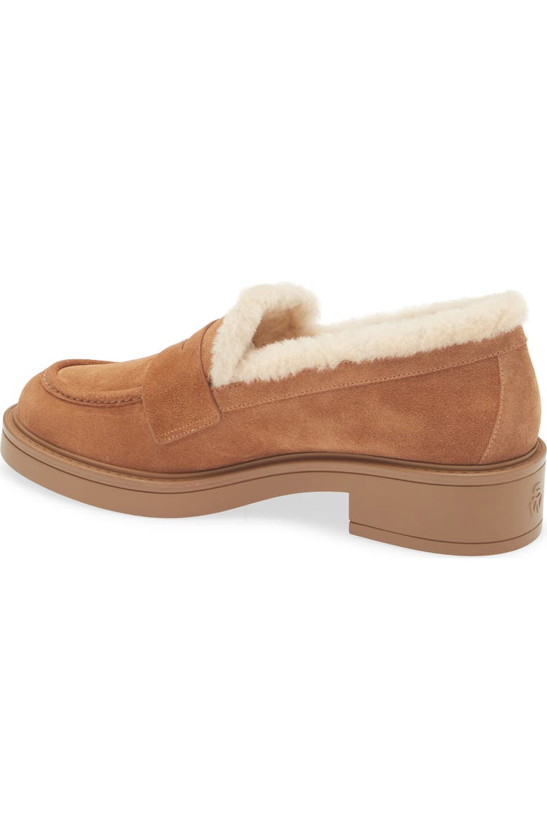 Stuart Weitzman Celia Lite Genuine Shearling Loafer, Alternate, color, Doe/ Vanilla