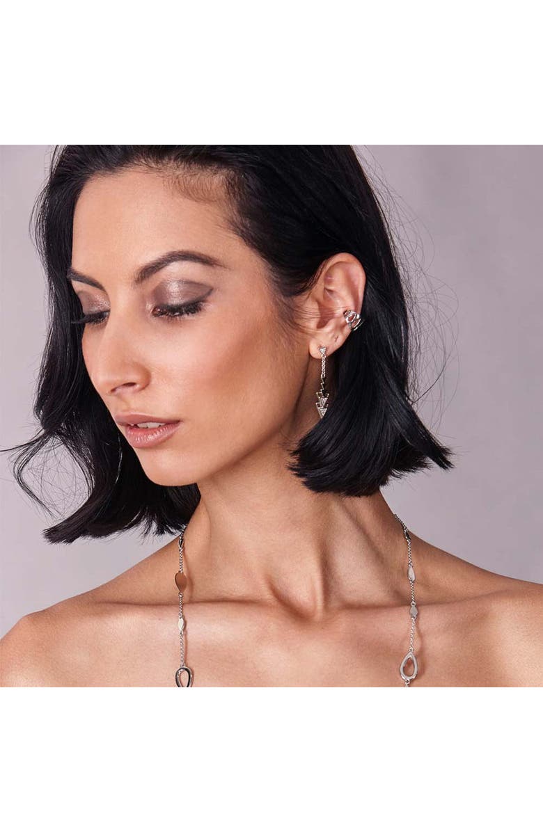 Lucy Quartermaine Art Deco Triangle Earrings, Alternate, color, Sterling Silver