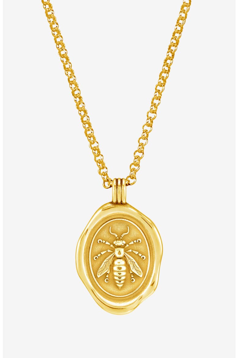 Men's Achievement Wasp Talisman Necklace, Main, color, Yellow Gold Vermeil