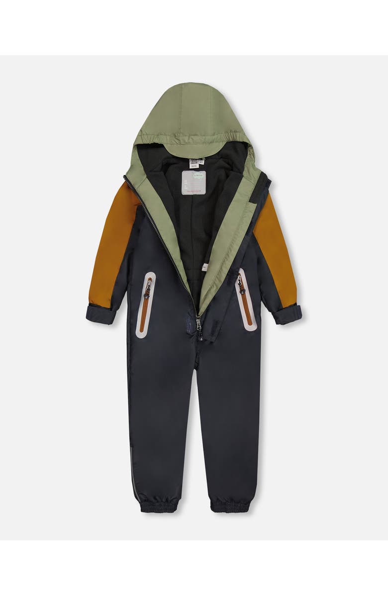 Deux par Deux Little Boy
s Colorblock Mid-Season One-Piece Outerwear Dark Gray, Sage, And Tan, Alternate, color, 