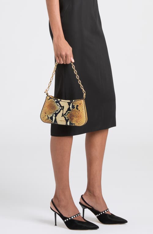 Alexander Mcqueen Mcqueen Mini T-bar Python Print Leather Top Handle Bag In Multi