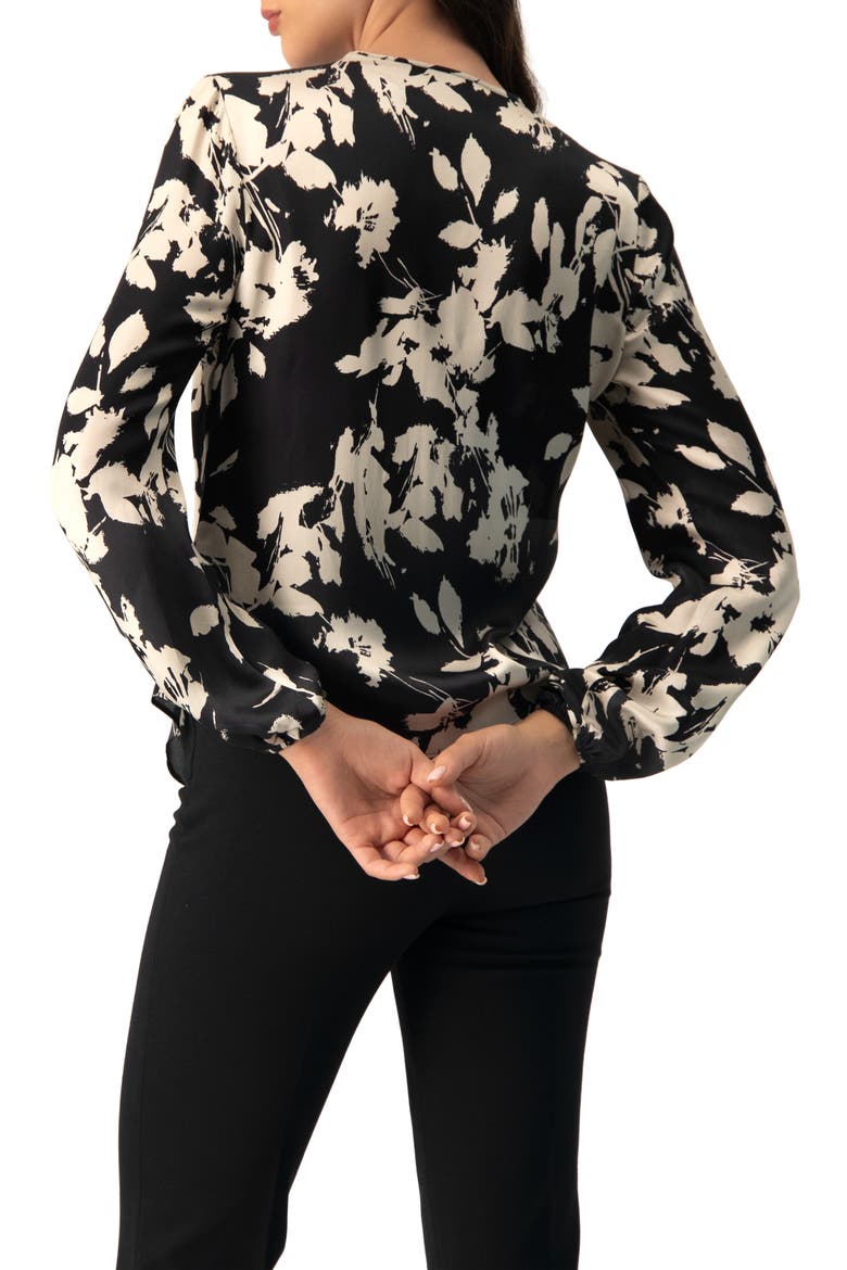 Double front Placket Satin Shirt, Alternate, color, Black