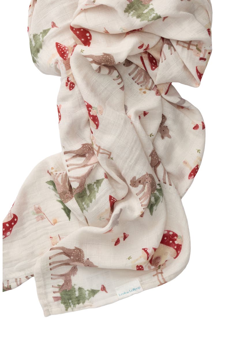 Muslin Swaddle Blanket, Alternate, color, FOREST FAMILIES